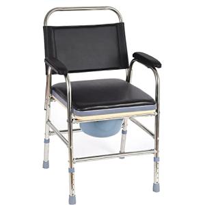 Silla con cómoda junto a la cama, asiento de inodoro ajusta…