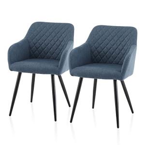 TUKAILAi Juego de 2 Sillas de Comedor Lino, Sillas de Cocin…