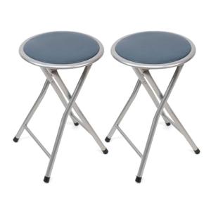 THE SECRET HOME - Pack de 2 Taburetes Plegables de Aluminio…