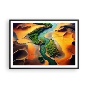 ARTTOR Poster de Pared Póster Marco Negro 100x70cm Paisaje…
