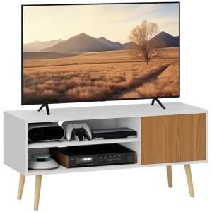 HOMCOM Mueble de TV Moderno Mueble de TV para Salón con 2 C…