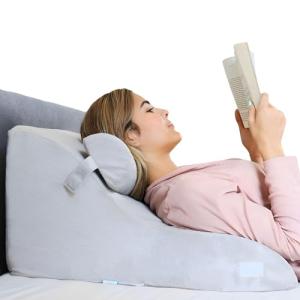 Relivy – Almohada de Lectura, Respaldo para Cama, Cuña Anti…