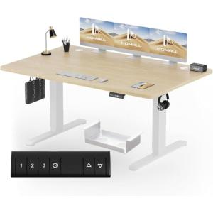 Homall 140x70 CM Escritorio Elevable Regulable en Altura，Es…