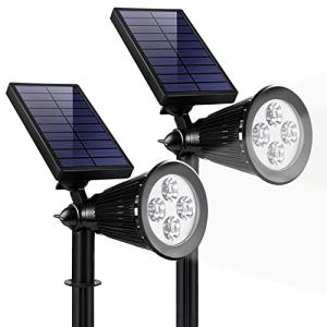 SOLARBABY Juego de 2 Focos Solares LED para Exteriores, Imp…