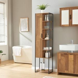 [en.casa] Armario Alto Namsskogan Columna de Baño con 6 Com…