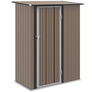 Outsunny Caseta de Jardín 1,07 m² 142x84x189 cm Cobertizo E…