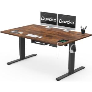 Devoko Escritorio Elevable Eléctrico 140 x 80 cm de Carga U…