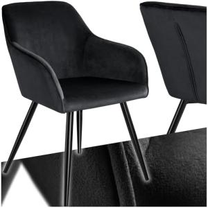 tectake® Silla Tapizada en Terciopelo, Sillas de Comedor Er…