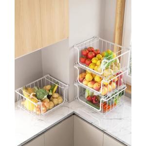 UMDONX 4 Piezas Fruteros de Cocina Metálica Cestas de Alamb…