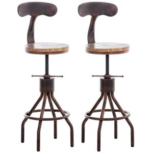 CLP Juego de 2 taburetes de Bar Hanam de Madera y Metal I S…