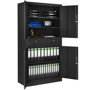 TecTake® Armario Archivador Oficina en Acero, Armario Exter…