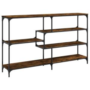vidaXL Mesa Consola Madera de ingeniería Roble Ahumado 160x…