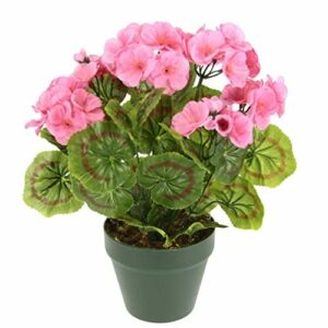 Flair Flower Geranio Artificial en Maceta, arbusto de Geran…