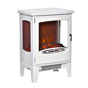 HOMCOM Chimenea Eléctrica 900W/1800W Chimenea Decorativa co…