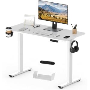 SANODESK Escritorio Elevable Eléctrico 110 x 54 cm con Tabl…
