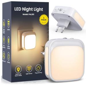 PALATALA Luz Nocturna Infantil con Sensor Crepuscular, 2 Pi…