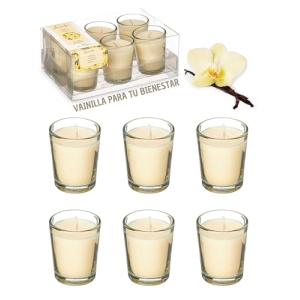 Velas aromáticas con perfume Vainilla, 6 Ambientadores de H…