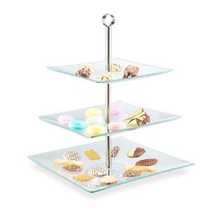 Relaxdays Estante rectangular de 3 niveles, para cupcakes,…
