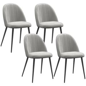 HOMCOM Pack de 4 Sillas de Comedor Modernas Sillas de Cocin…