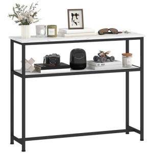 HOMCOM Mesa Consola Moderna Consola Recibidor Estrecha con…