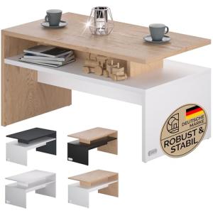 CASARIA® Mesa de Centro Sacramento 95x55x50cm Mesita Auxili…