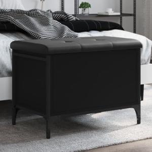 ShGaxin Banco con almacenaje Madera de ingeniería Negro 62x…