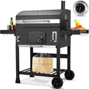 Barbacoa de Carbon XXL, Parrilla de Carbón con Chimenea y T…