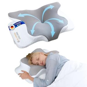 QUNCEL® Almohada Cervicales y Cuello 2 en 1 | 62x40 | Almoh…