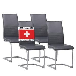 Albatros silla cantilever MURANO Set de 4 sillas Gris, SGS…