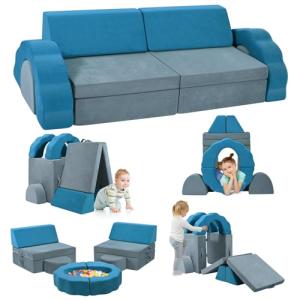 CUPCHID Sofá infantil modular, sofá infantil, muebles de do…