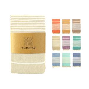 MOMOMUS Fouta Playa XXL, con Flecos y 100% Algodón – Ideal…