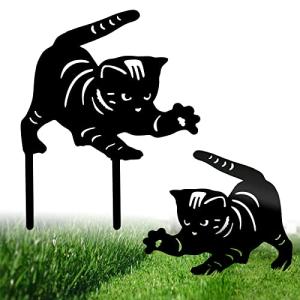 Gato Negro Decorativas Jardin, Adornos de Césped para Patio…