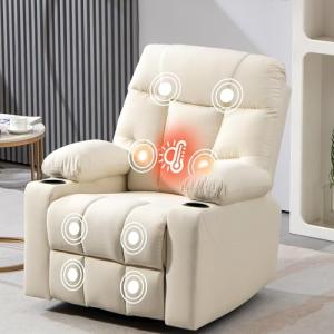 BRTHORY Sillón Relax Reclinable 150°, Sillón de Masaje con…