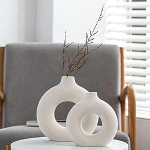 Jarrón - cerámica de 2 jarrones de cerámica para decoración…