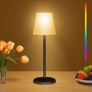 Suright Lámpara de Mesa Inalámbrica con 3 Temperaturas de C…