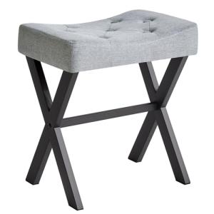IBUYKE Taburete de Lino en Forma de u, Taburete de Maquilla…