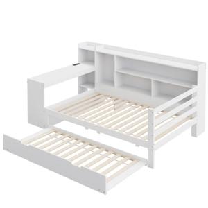 Sofá cama de madera maciza, 90 x 200 cm, con escritorio, es…