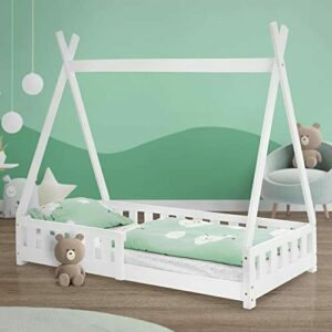 ML-Design Cama Infantil Tipi 80x160 cm con Protección Antic…