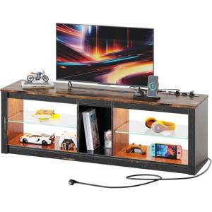 Bestier Mueble para TV con Tomas de Corriente Unidad de TV…