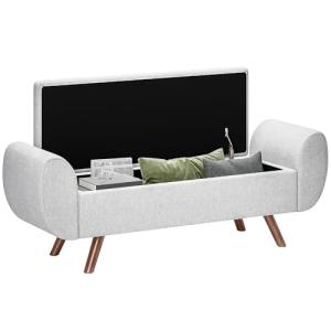 HOMCOM Banco contenedor con fondo de cama con reposabrazos,…