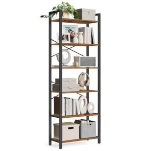 VASAGLE Estantería Alta de 6 Niveles, Librería con Marco de…