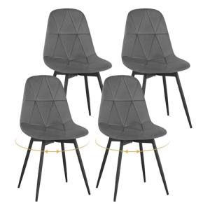 Lestarain Juego 4 Sillas Comedor, Sillas de Cocina Giratori…