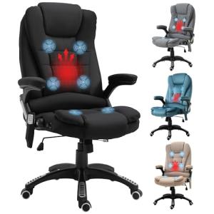 Vinsetto Silla de Masaje con 6 Puntos de Masaje Silla de Of…