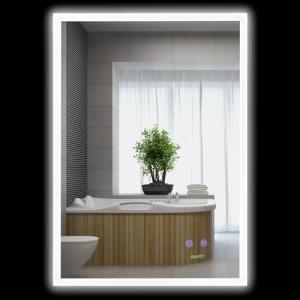 kleankin Espejo de Baño con Luz LED Espejo de Pared con Ilu…