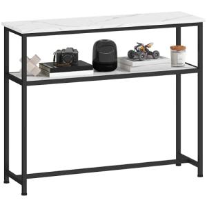 HOMCOM Mesa Consola Moderna Consola Recibidor Estrecha con…