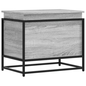 vidaXL Caja de almacenaje con Tapa Madera Gris Sonoma 60x40…
