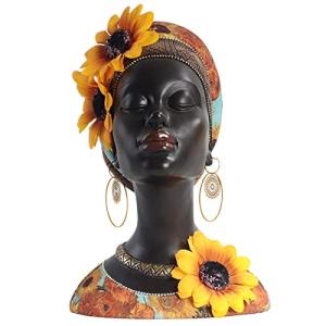 Generico Novedad Estatua de Cabeza de Mujer Africana, Elega…