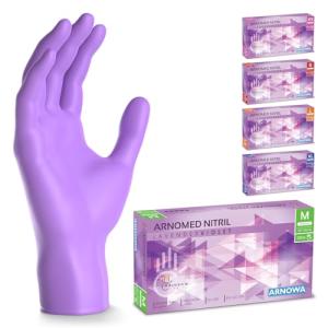 ARNOMED Guantes nitrilo talla M, violeta, guantes de nitril…