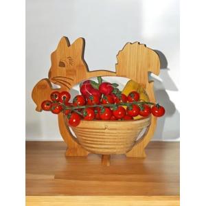 Cesta Plegable Squirrel 30 X 30cm de Bambú Madera Cuenco Fr…