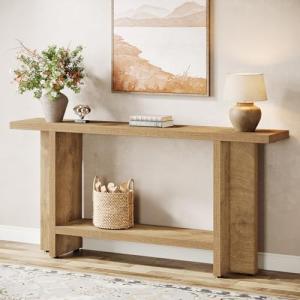 Tribesigns Mesa consola estrecha de 150 cm con estante, mes…